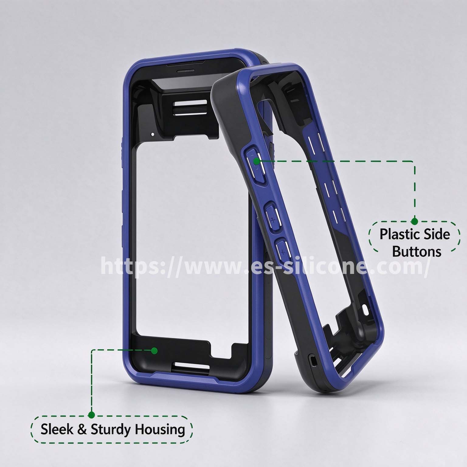Carcasa moldeada por inyección de dos colores para máquina POS