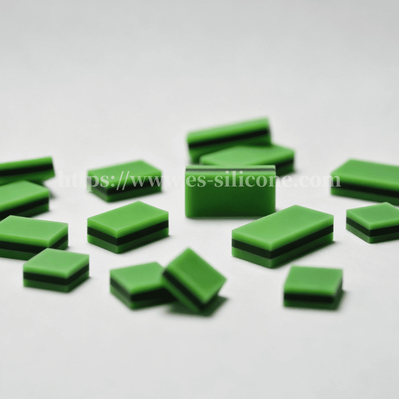 Tipo YS: tira cebra de silicona conductora verde