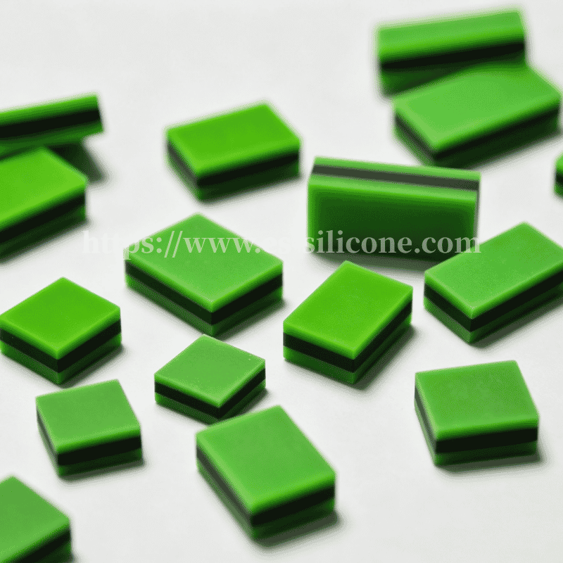 Tipo YS: tira cebra de silicona conductora verde