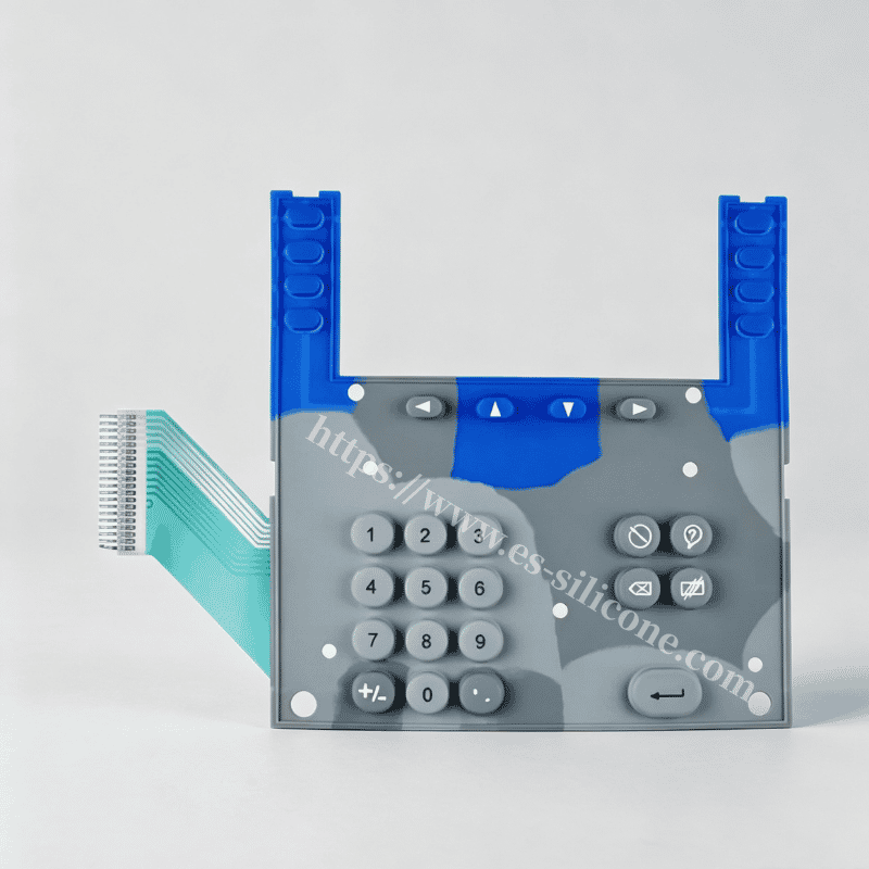Teclado de silicona duradero para máquinas de asistencia de oficina y control de acceso