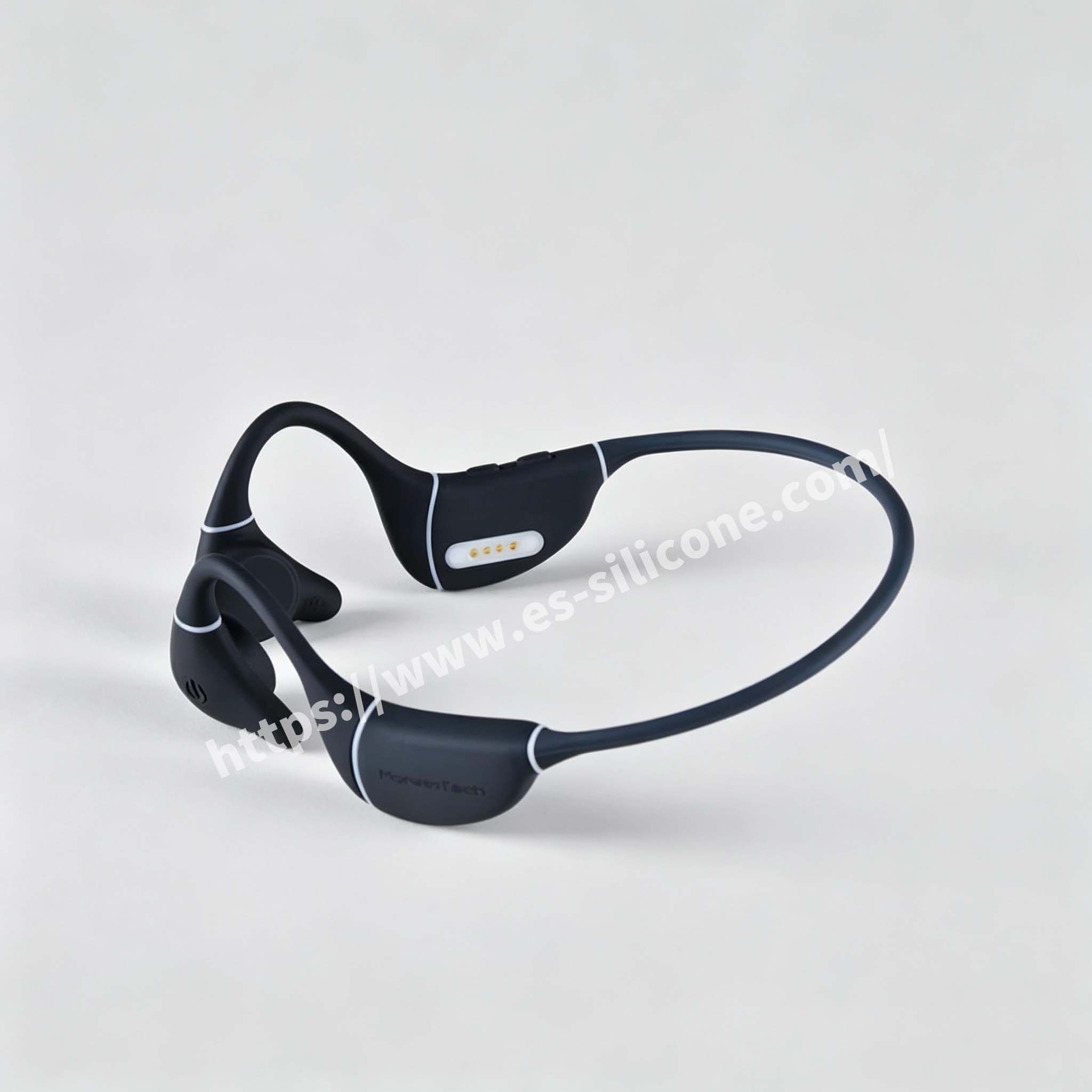 Auriculares de conducción ósea revestidos de silicona líquida