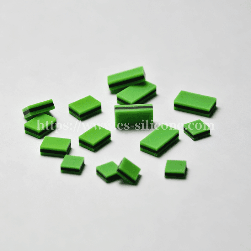 Tipo YS: tira cebra de silicona conductora verde